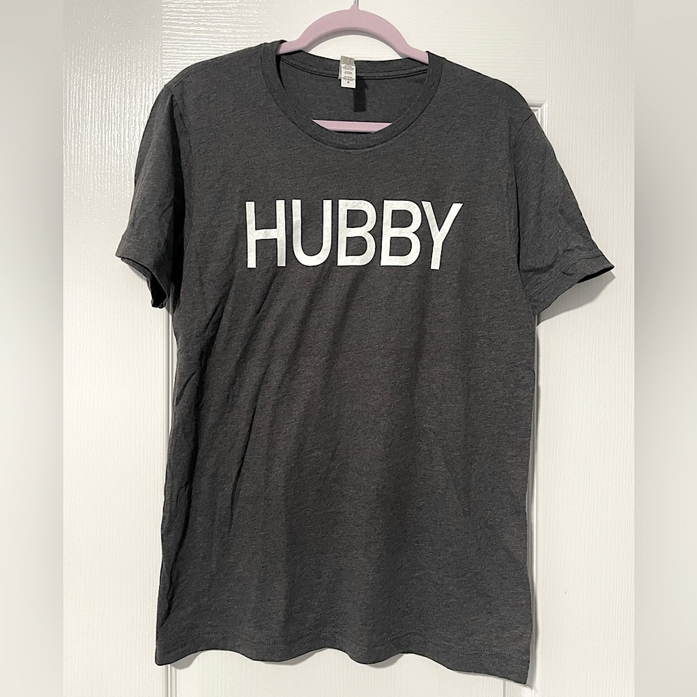 Bella+Canvas, Medium, Grey, Hubby Shirt, Newlywed